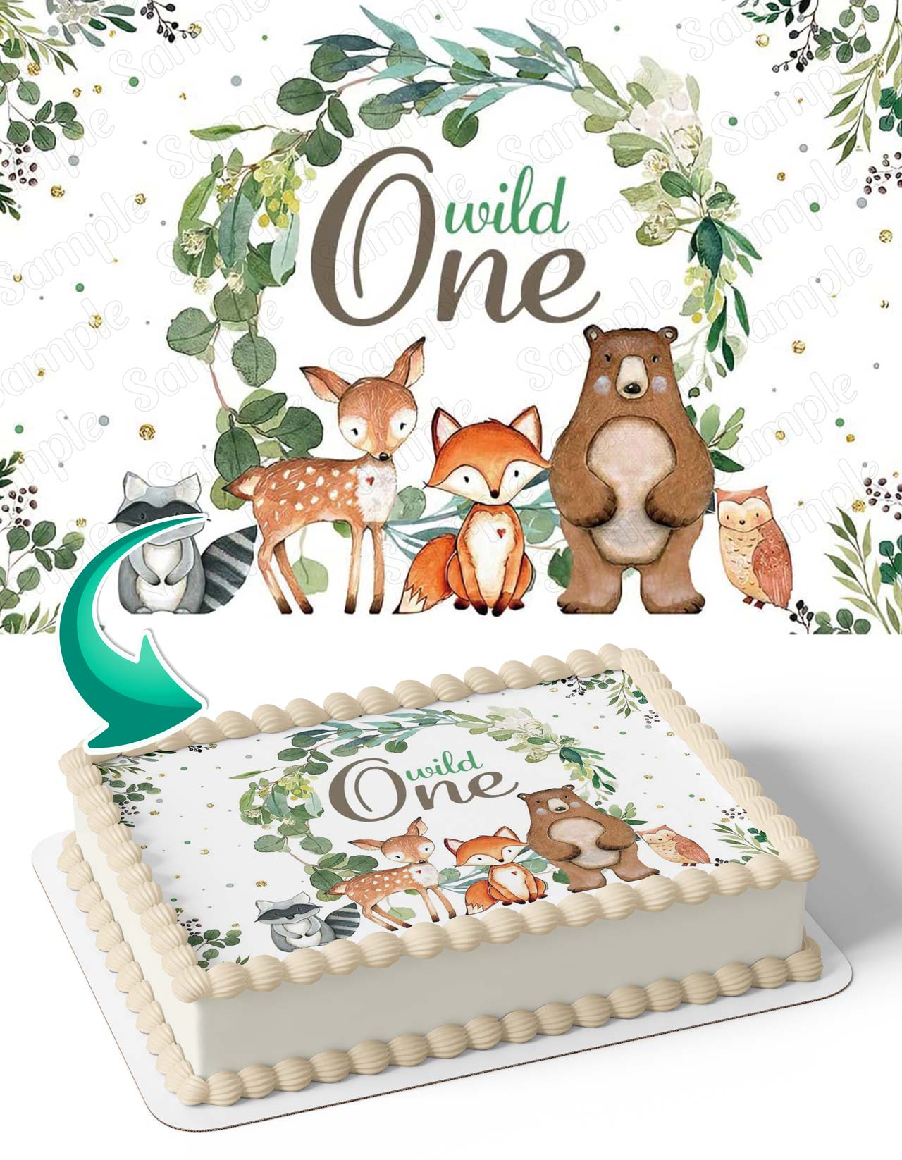 Wild One Baby Forest Animals Edible Cake Toppers – Ediblecaketopper
