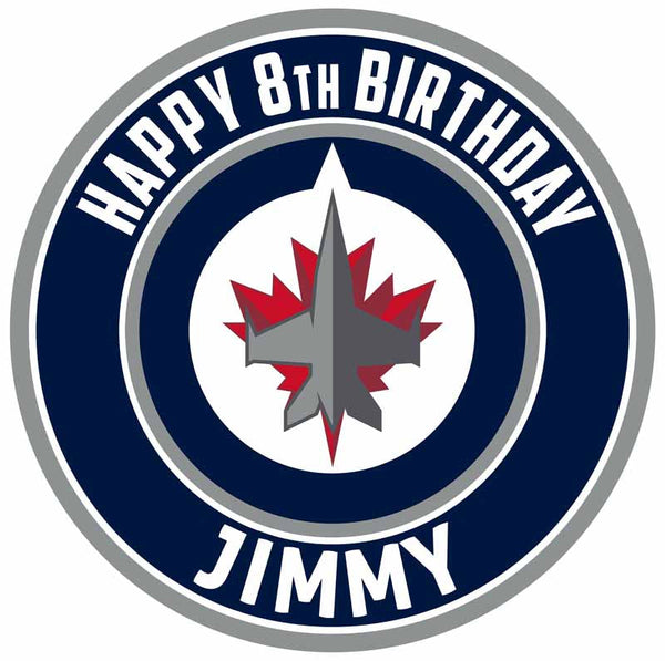 Winnipeg Jets Edible Cake Toppers Round