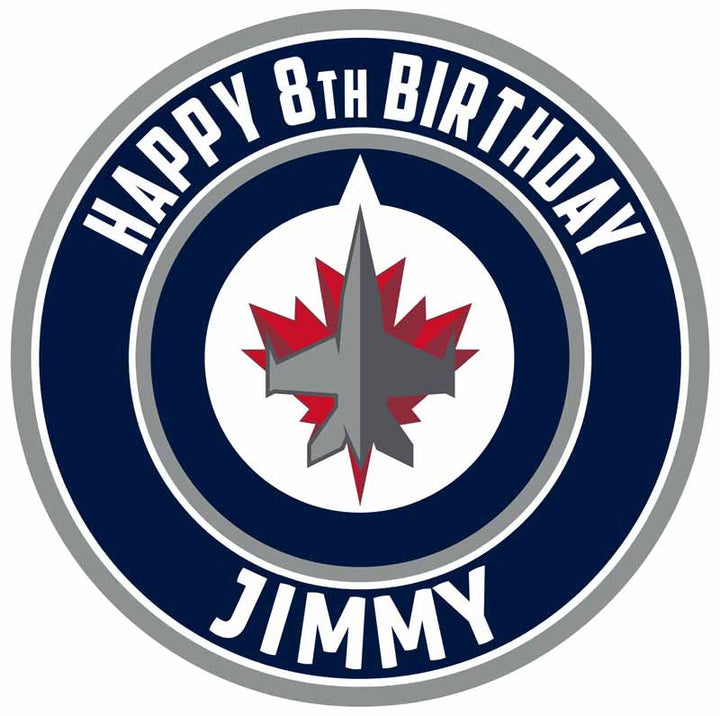 Winnipeg Jets Edible Cake Toppers Round