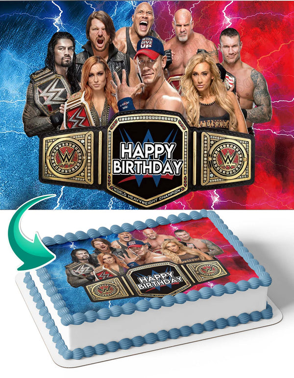 SmackDown Edible Cake Toppers