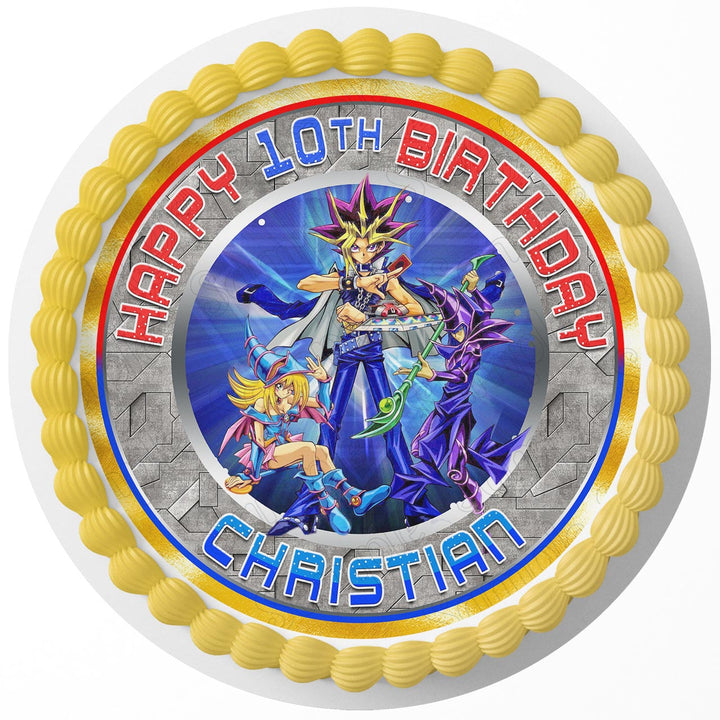 Yu Gi Gamers Kids Fun Oh Edible Cake Toppers Round