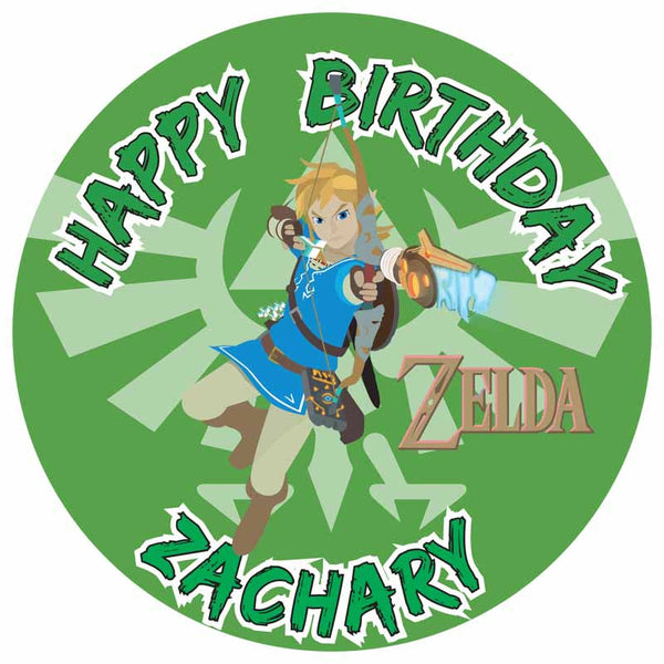 Legends Zeldha Gamers Edible Cake Toppers Round